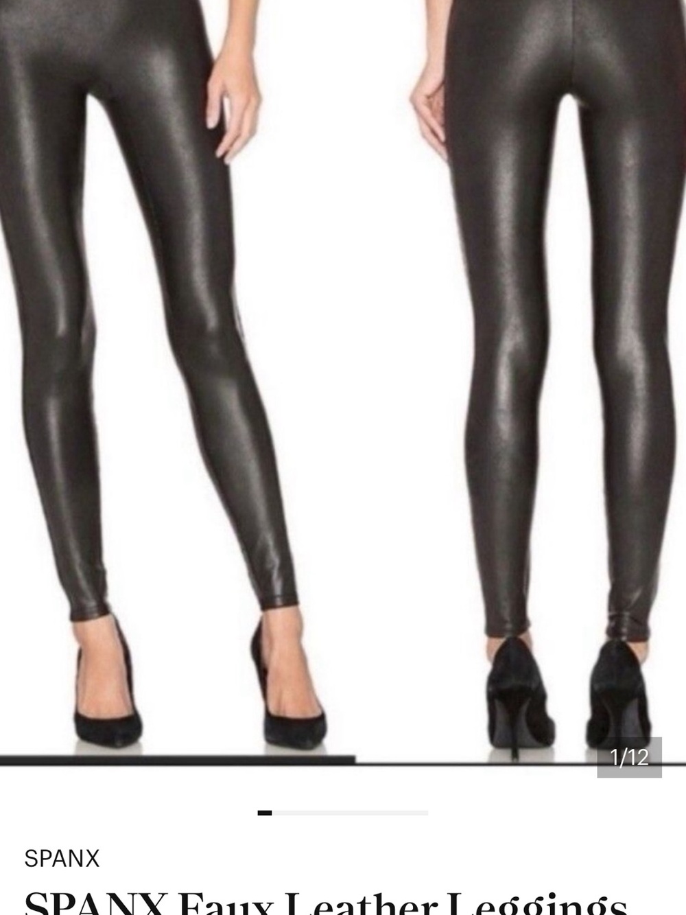 SPANX Faux Leather Leggings in Black